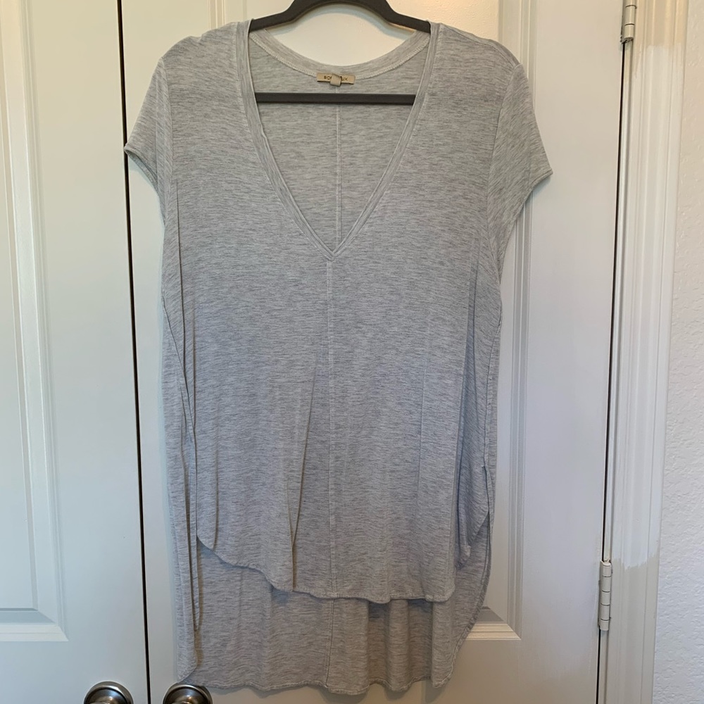 Tan anthropology brand basic shirt